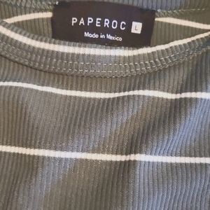 Green and white stripe tank